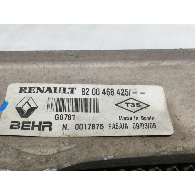 Recambio de intercooler para renault scenic ii confort dynamique referencia OEM IAM 8200468425 G0781 