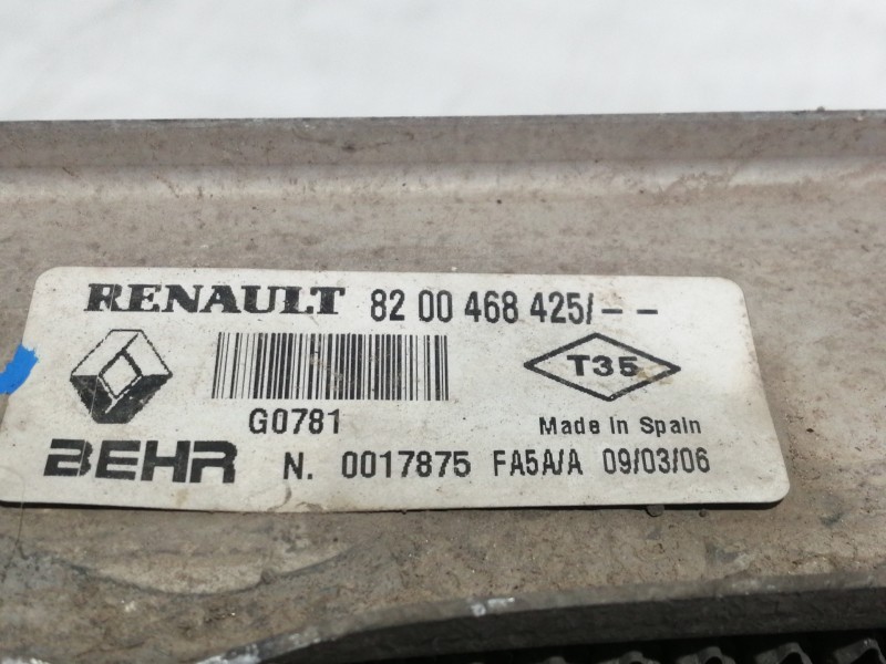 Recambio de intercooler para renault scenic ii confort dynamique referencia OEM IAM 8200468425 G0781 