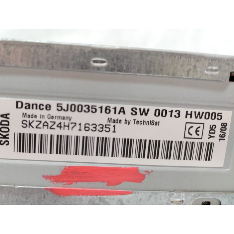 Recambio de sistema audio / radio cd para skoda fabia combi (5j5) style referencia OEM IAM 5J0035161A  