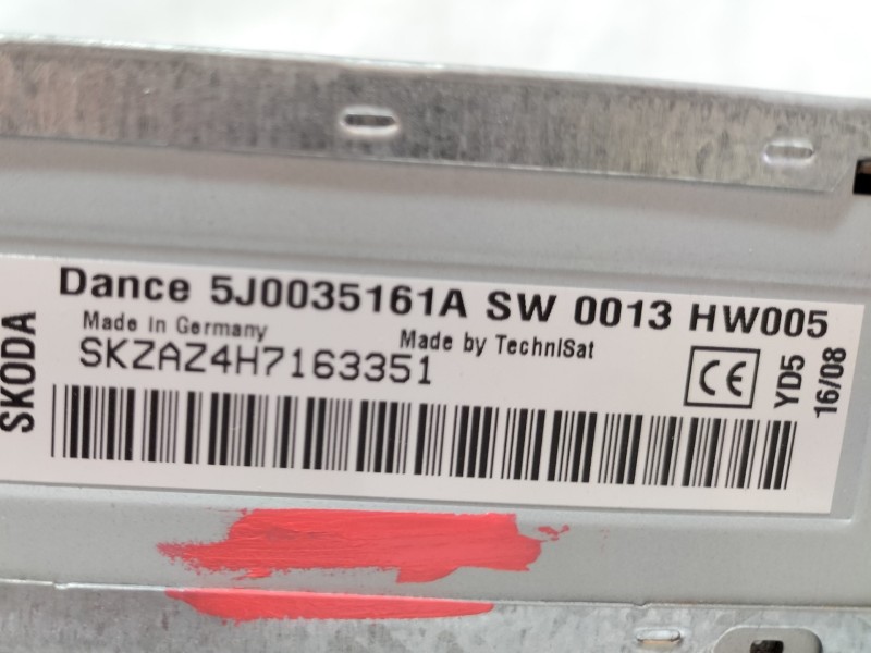 Recambio de sistema audio / radio cd para skoda fabia combi (5j5) style referencia OEM IAM 5J0035161A  