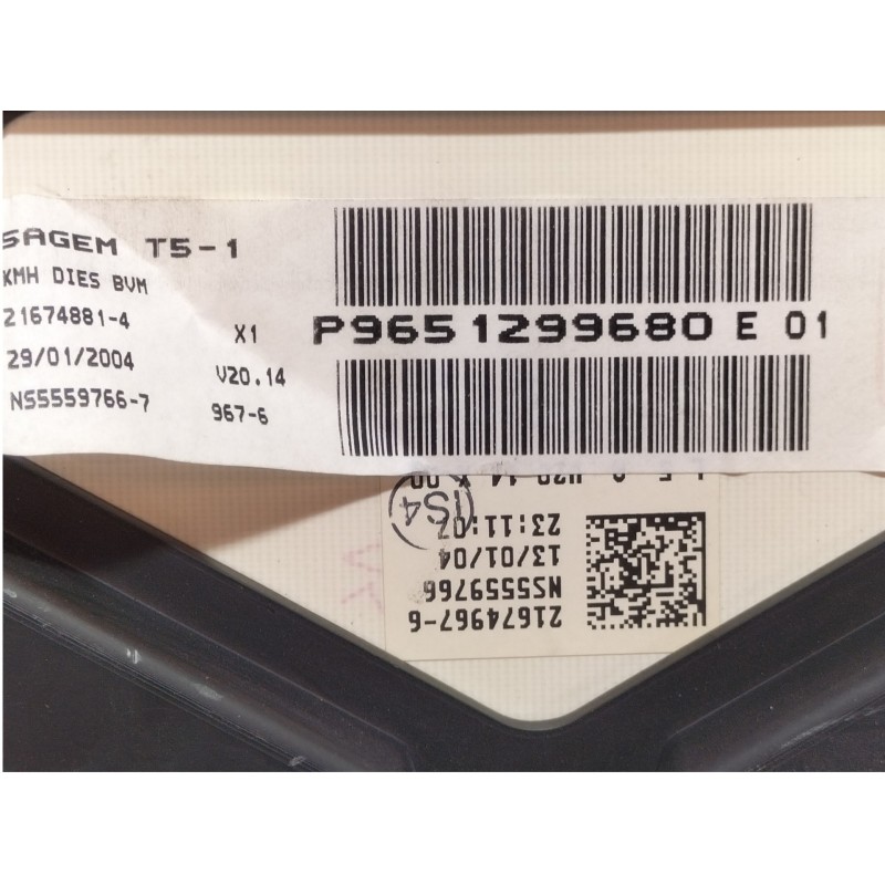 Recambio de cuadro instrumentos para peugeot 307 (s1) xr referencia OEM IAM P9651299680  