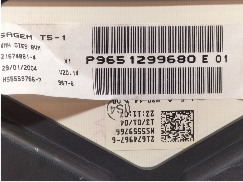 Recambio de cuadro instrumentos para peugeot 307 (s1) xr referencia OEM IAM P9651299680  