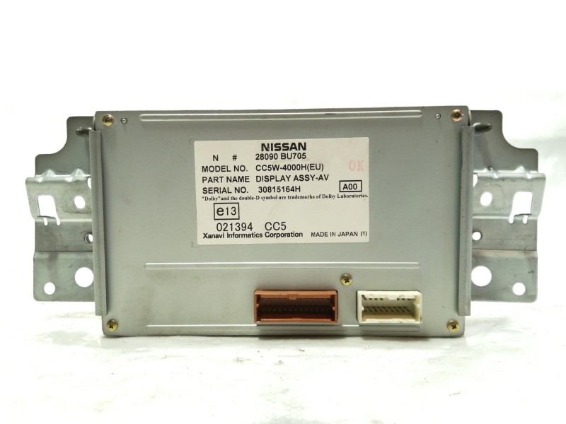 Recambio de pantalla multifuncion para nissan almera tino (v10m) acenta referencia OEM IAM 28090BU705  