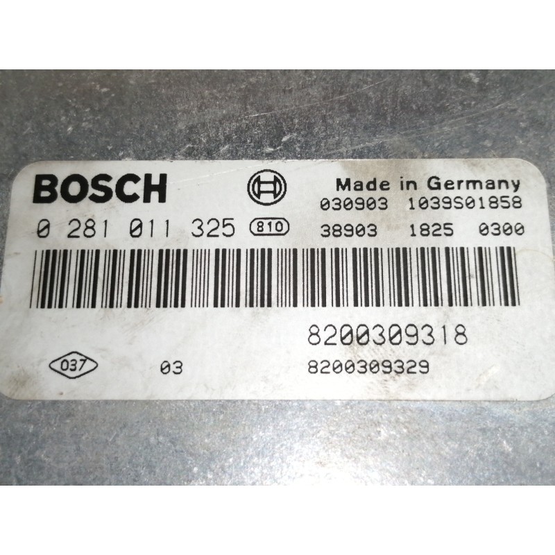 Recambio de centralita motor uce para renault espace iv (jk0) grand espace expression referencia OEM IAM 0281011325  