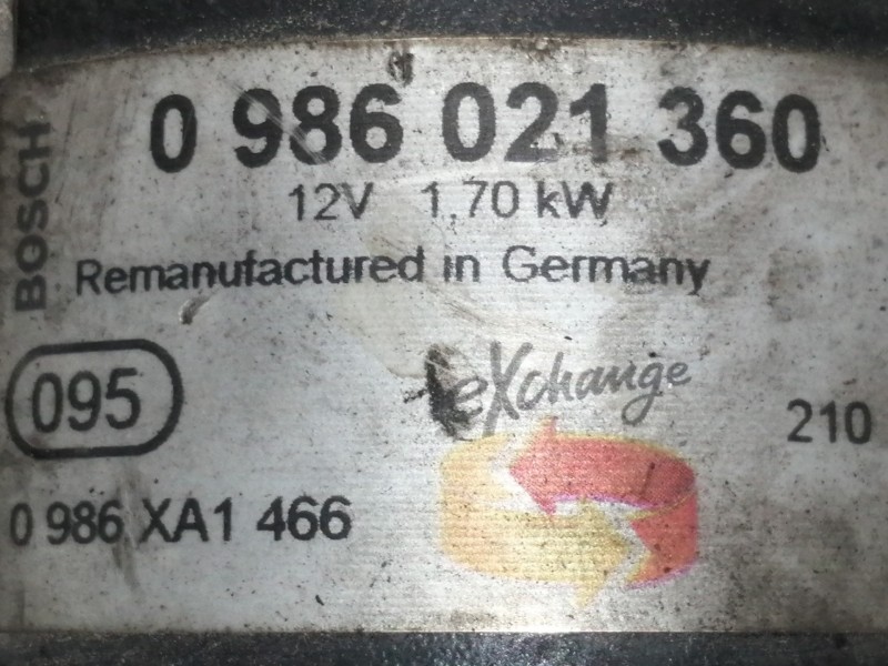 Recambio de motor arranque para mercedes-benz sprinter ii james cook (906) 311 cdi classic referencia OEM IAM 0986021360 0986XA1