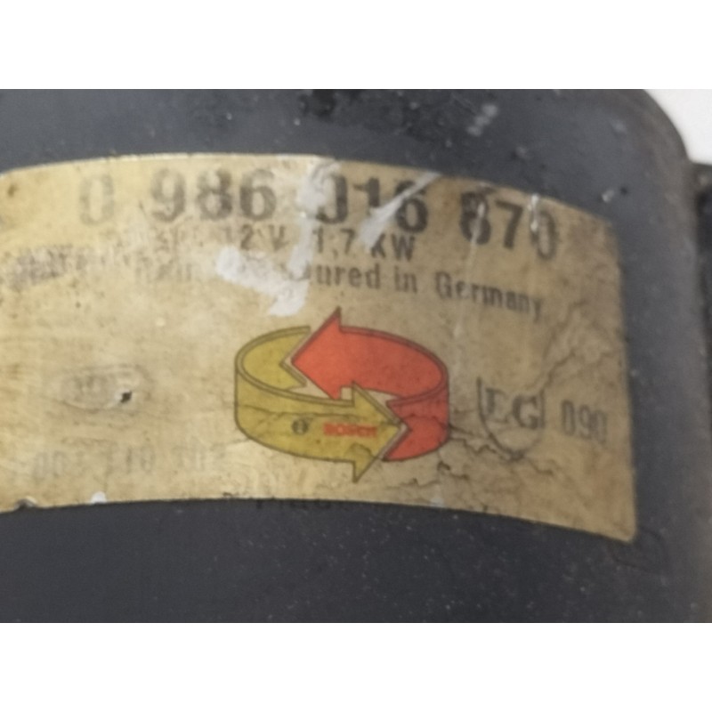 Recambio de motor arranque para fiat fiorino enero (255) panorama referencia OEM IAM 0986016870  