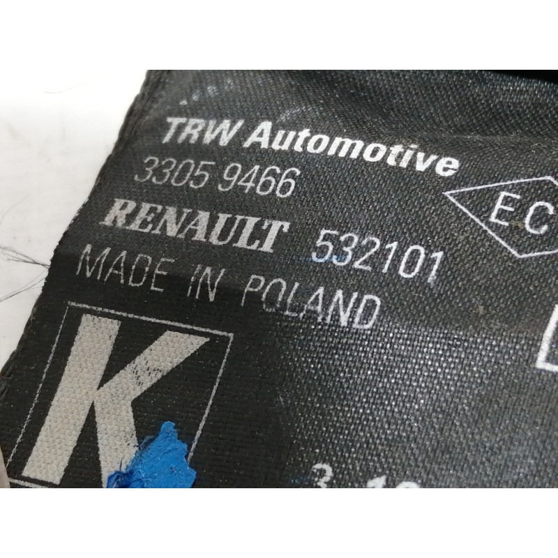 Recambio de cinturon seguridad trasero derecho para renault twingo authentique referencia OEM IAM 33059466 532101 