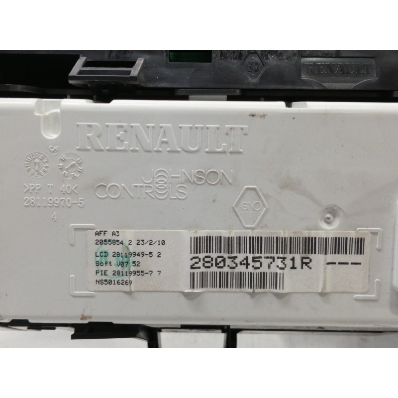 Recambio de cuadro instrumentos para renault twingo authentique referencia OEM IAM 280345731R 8200833496M / 2811994952 A2C533089