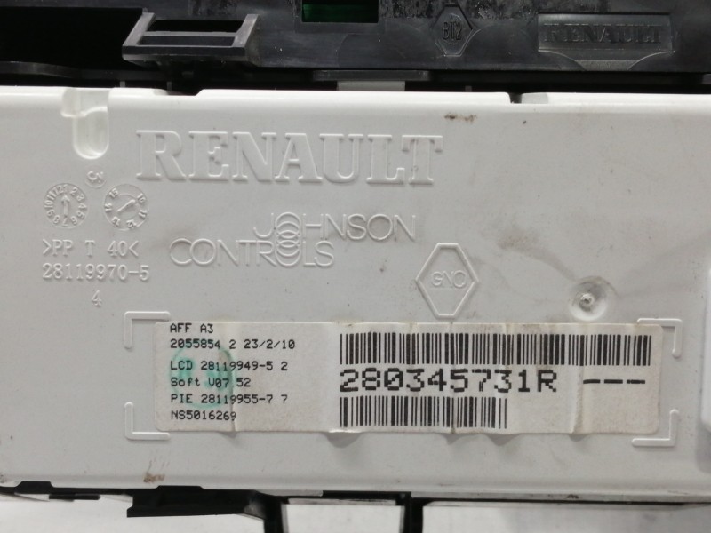 Recambio de cuadro instrumentos para renault twingo authentique referencia OEM IAM 280345731R 8200833496M / 2811994952 A2C533089
