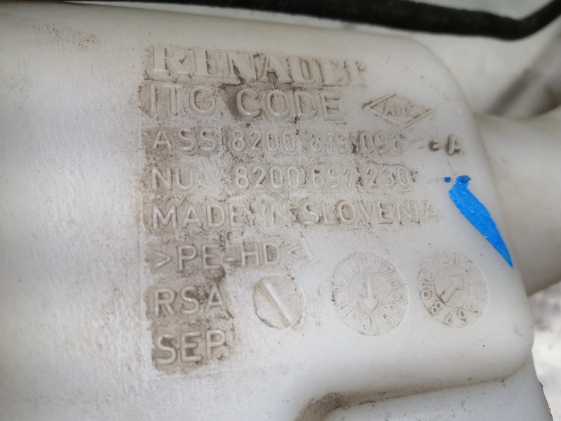 Recambio de deposito limpia para renault twingo authentique referencia OEM IAM 8200619096A 8200697230 