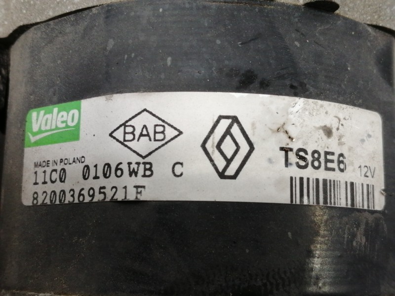 Recambio de motor arranque para renault twingo authentique referencia OEM IAM 8200369521F 11C00106WB TS8E6