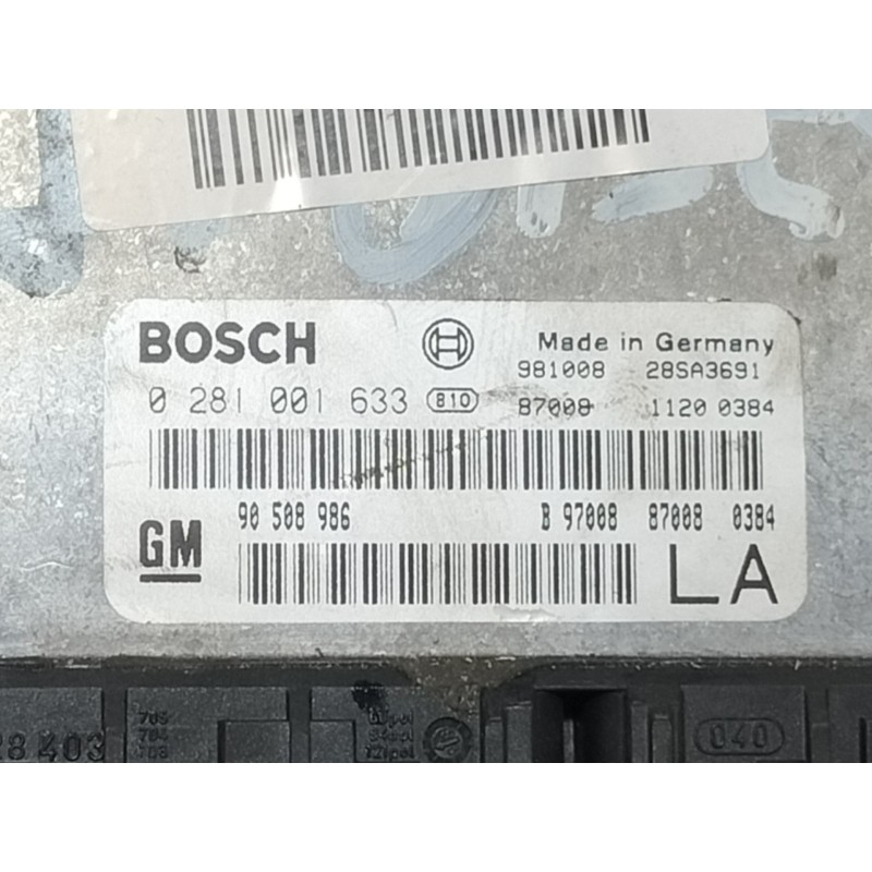Recambio de centralita motor uce para opel vectra b caravan comfort referencia OEM IAM 0281001633  