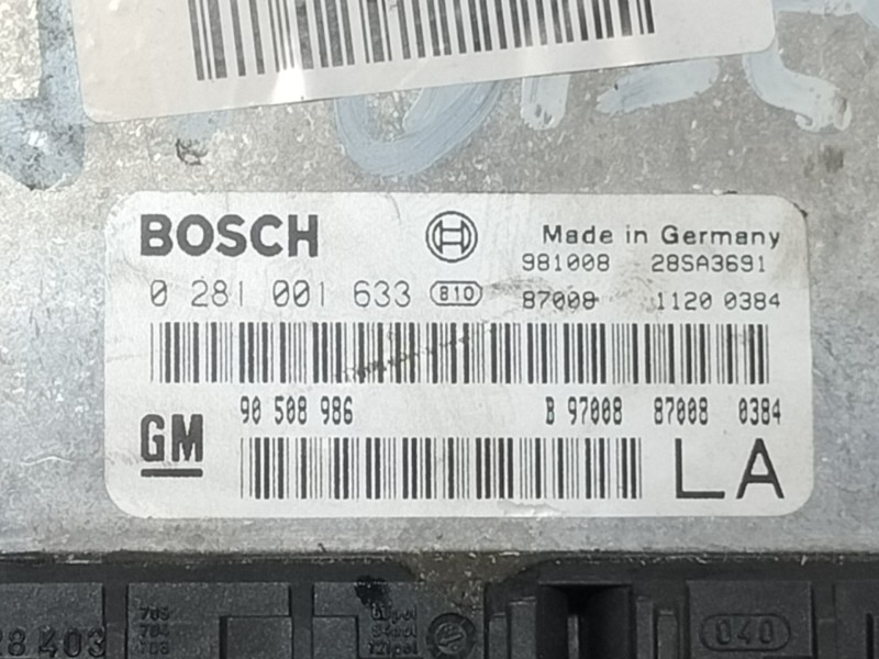 Recambio de centralita motor uce para opel vectra b caravan comfort referencia OEM IAM 0281001633  