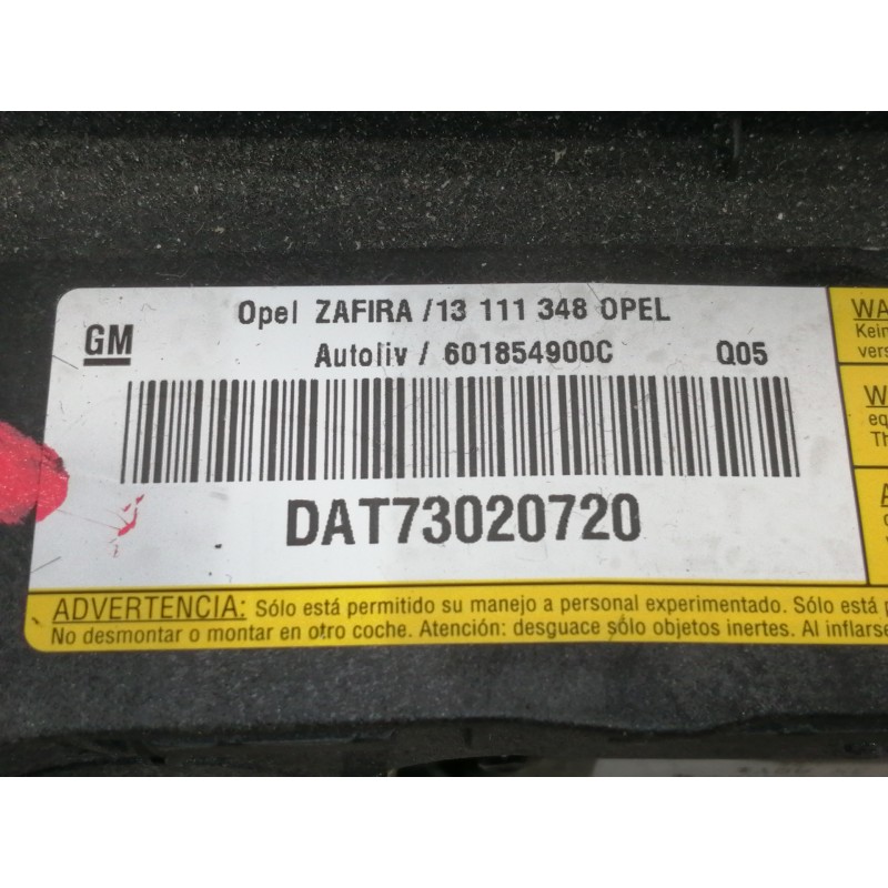 Recambio de airbag delantero izquierdo para opel zafira b cosmo referencia OEM IAM DAT73020720 601854900C 