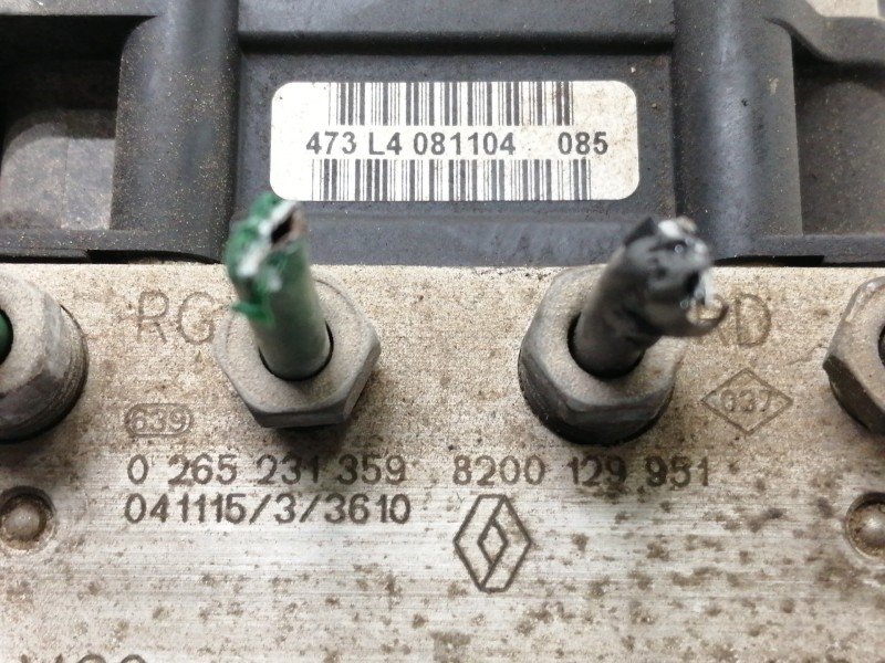 Recambio de abs para renault modus confort dynamique referencia OEM IAM 0265800329 0265231359 8200129951