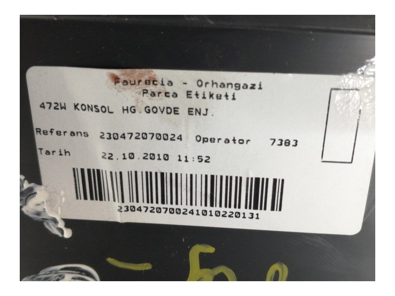 Recambio de apoyabrazos central para toyota auris active referencia OEM IAM 230472070024  