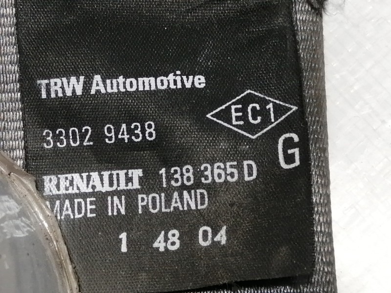 Recambio de cinturon seguridad delantero izquierdo para renault modus confort dynamique referencia OEM IAM 33029438 33036029G 13