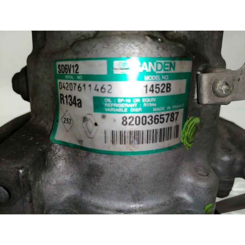 Recambio de compresor aire acondicionado para renault modus confort dynamique referencia OEM IAM 8200365787 04207611462 1452B 