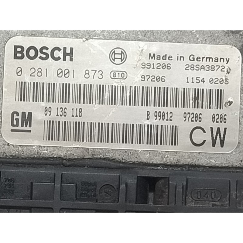 Recambio de centralita motor uce para opel vectra b berlina edition 2000 referencia OEM IAM 0281001873  