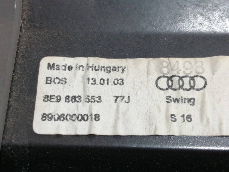 Recambio de bandeja trasera para audi a4 avant (8e) 2.5 tdi (120kw) referencia OEM IAM 8E9863553  