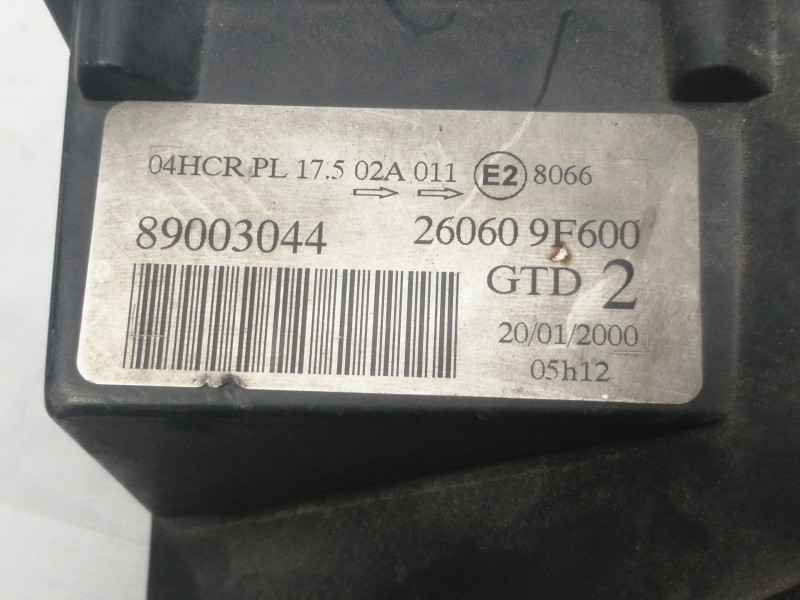 Recambio de faro izquierdo para nissan primera berlina (p11) comfort referencia OEM IAM 89003044  
