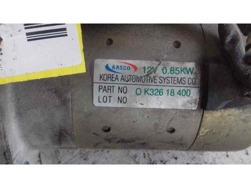 Recambio de motor arranque para kia shuma ii 1.6 sound 4 berlina referencia OEM IAM  OK32618400 