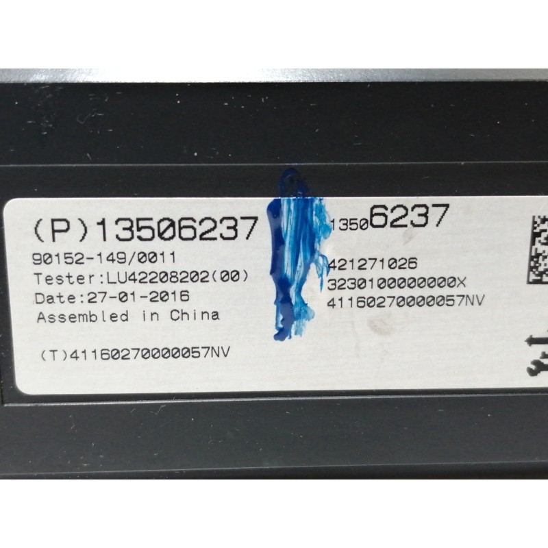 Recambio de modulo electronico para opel mokka selective referencia OEM IAM 13506237  