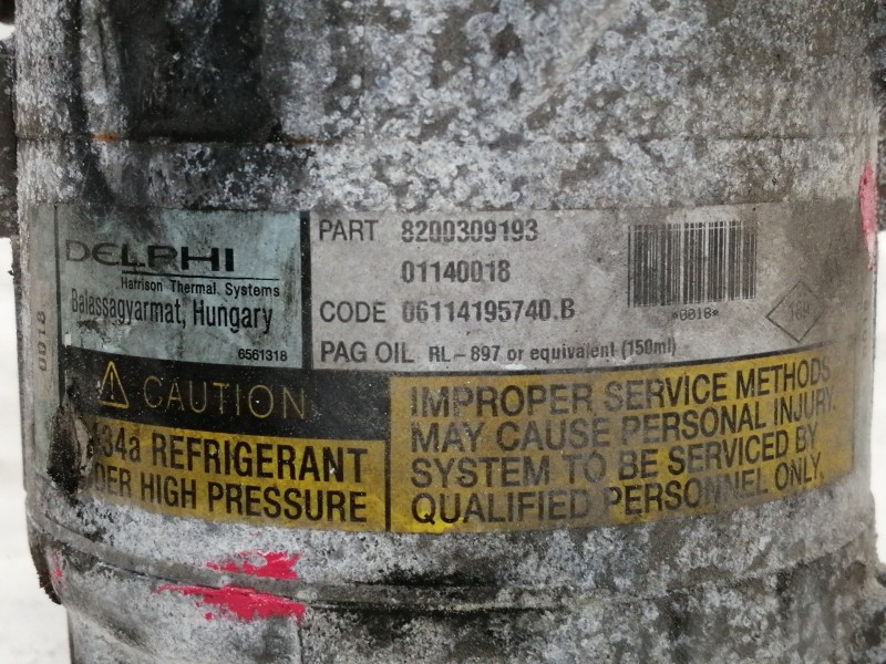 Recambio de compresor aire acondicionado para renault megane ii familiar authentique confort referencia OEM IAM 8200309193  