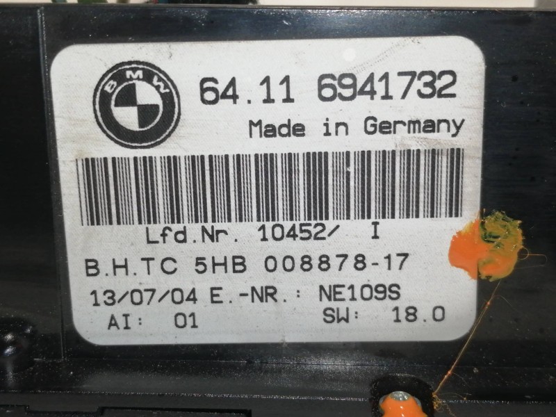 Recambio de mando calefaccion / aire acondicionado para bmw serie 3 compact (e46) 316ti referencia OEM IAM 64116941732  