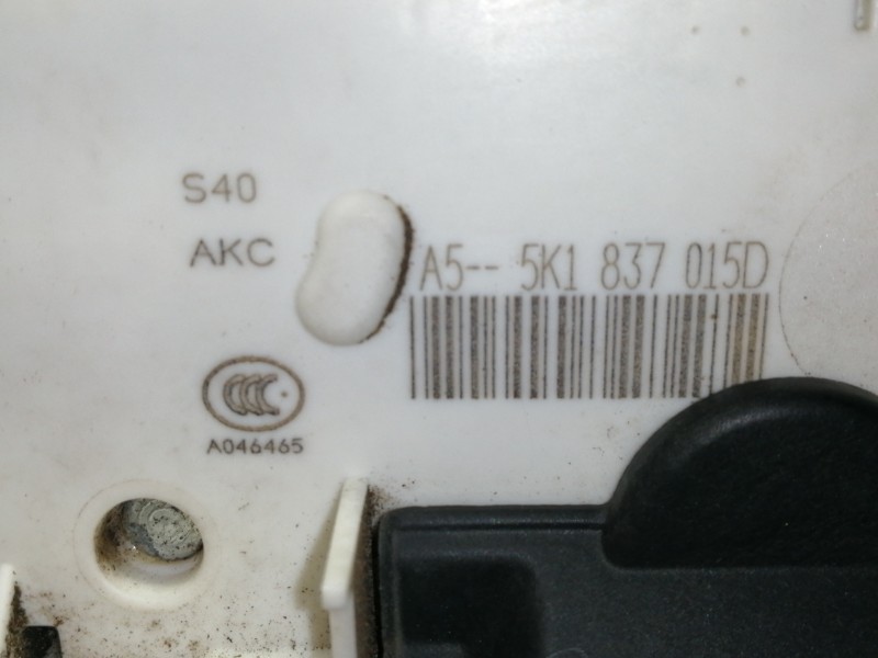 Recambio de cerradura puerta delantera izquierda para volkswagen golf vi (5k1) rabbit bluemotion referencia OEM IAM A55K1837015D