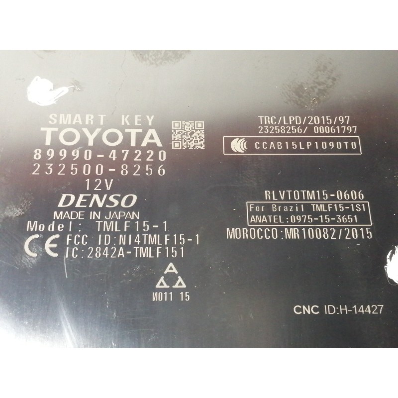 Recambio de modulo electronico para toyota prius (zvw50) basis referencia OEM IAM 8999047220  