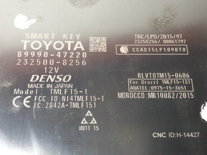 Recambio de modulo electronico para toyota prius (zvw50) basis referencia OEM IAM 8999047220  