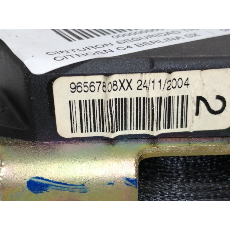 Recambio de cinturon seguridad trasero derecho para citroën c4 berlina sx referencia OEM IAM 96567808XX  