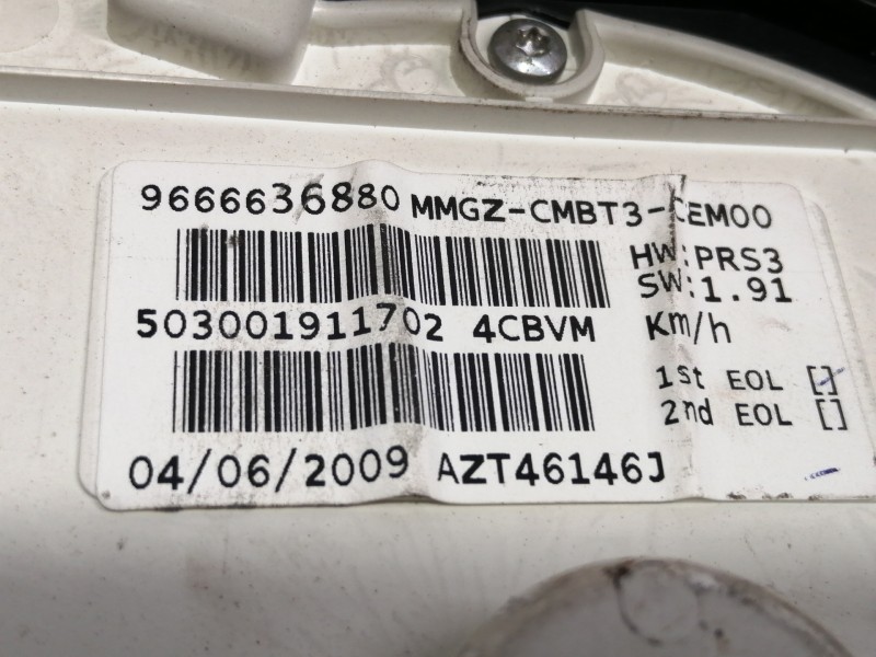 Recambio de cuadro instrumentos para peugeot 206+ básico referencia OEM IAM 9666636880  