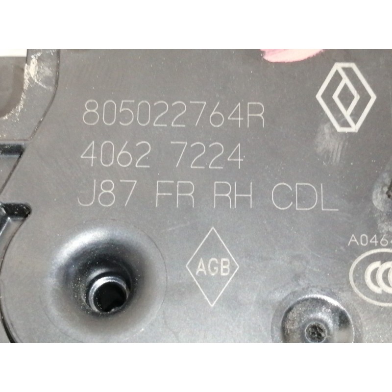 Recambio de cerradura puerta delantera derecha para renault captur 0.9 tce referencia OEM IAM 805022764R  