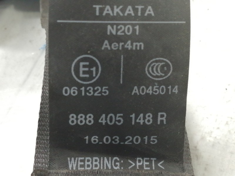 Recambio de cinturon seguridad trasero izquierdo para renault captur 0.9 tce referencia OEM IAM 888405148R PPMCP72K0P 307797099J