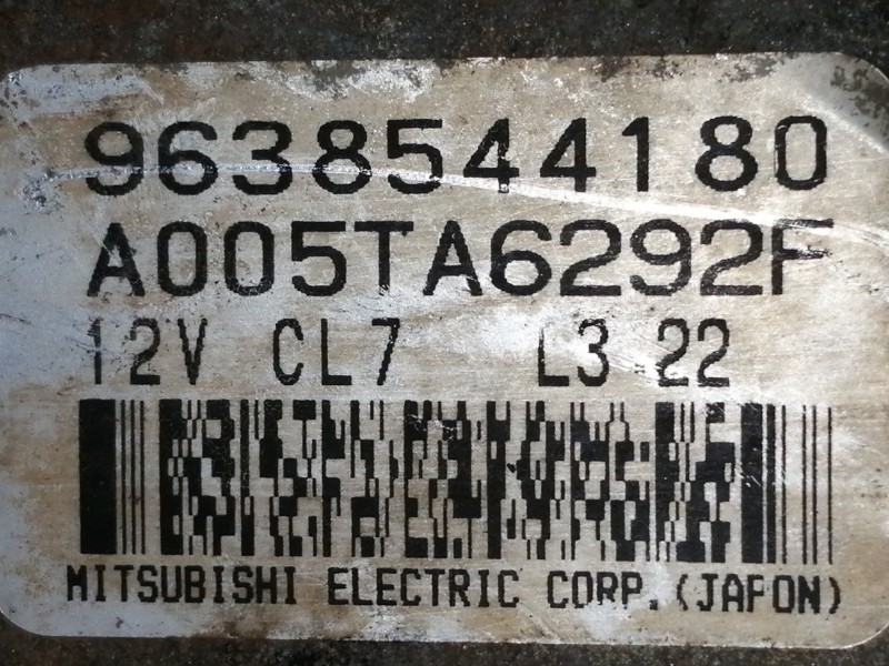 Recambio de alternador para citroën c2 x referencia OEM IAM 9638544180 A005TA6292F 