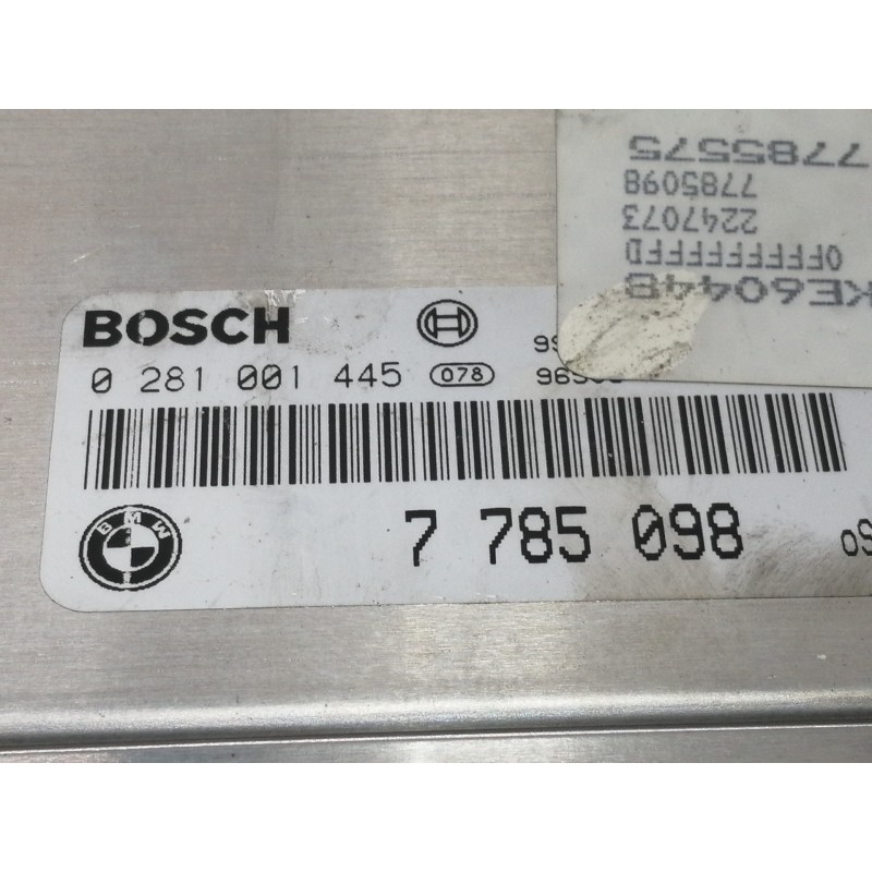 Recambio de centralita motor uce para bmw serie 3 berlina (e46) 320d referencia OEM IAM 0281001445  