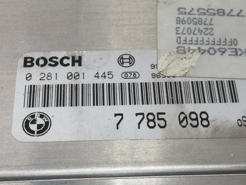 Recambio de centralita motor uce para bmw serie 3 berlina (e46) 320d referencia OEM IAM 0281001445  