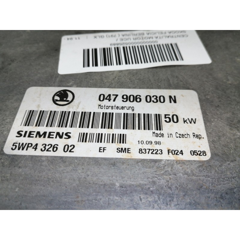 Recambio de centralita motor uce para skoda felicia berlina ( 791) glx referencia OEM IAM 047906030N 837223F0240528 