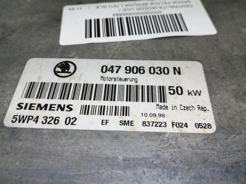 Recambio de centralita motor uce para skoda felicia berlina ( 791) glx referencia OEM IAM 047906030N 837223F0240528 