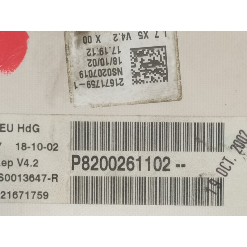 Recambio de cuadro instrumentos para renault clio ii fase ii (b/cb0) authentique referencia OEM IAM P8200261102  