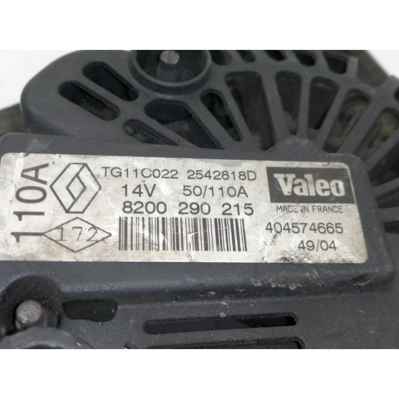 Recambio de alternador para renault scenic ii pack authentique referencia OEM IAM 8200290215  