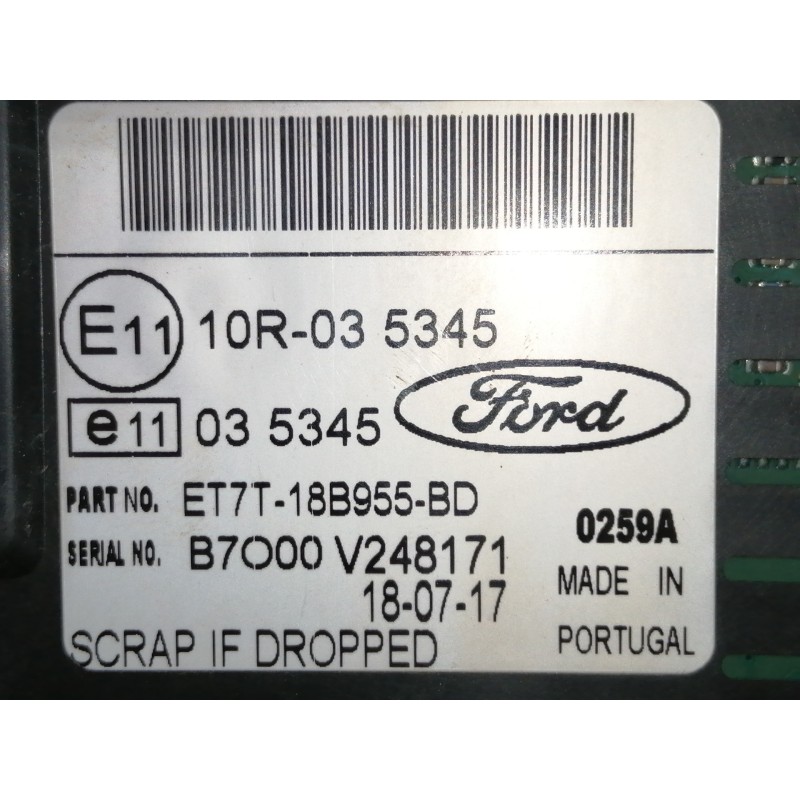 Recambio de pantalla multifuncion para ford tourneo courier (c4a) titanium referencia OEM IAM ET7T18B955BD  