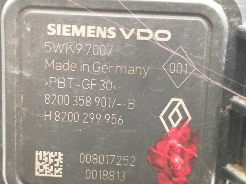 Recambio de caudalimetro para renault clio iii authentique referencia OEM IAM 8200358901 H8200299956 5WK97007