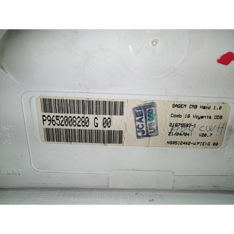 Recambio de cuadro instrumentos para citroën c3 1.4 sx plus referencia OEM IAM P9652008280G  