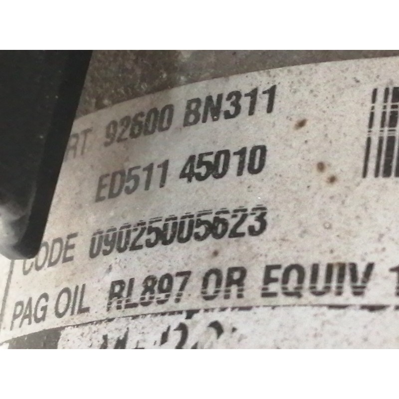 Recambio de compresor aire acondicionado para nissan almera tino (v10m) acenta referencia OEM IAM 92600BN311 ED51145010 09025005