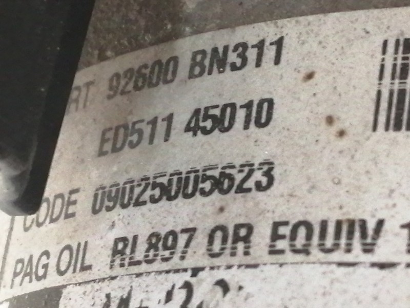 Recambio de compresor aire acondicionado para nissan almera tino (v10m) acenta referencia OEM IAM 92600BN311 ED51145010 09025005