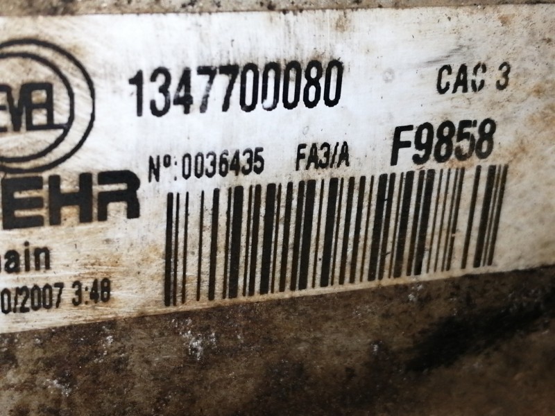 Recambio de intercooler para peugeot boxer caja cerrada techo elevado (bat.3450)(333/335)(2007=> hdi (333) referencia OEM IAM 13