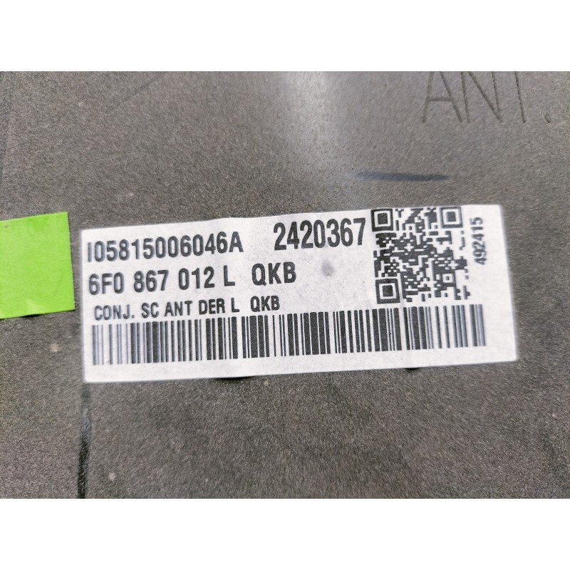 Recambio de guarnecido puerta delantera derecha para seat arona style referencia OEM IAM 6F0867012L I05815006046A 